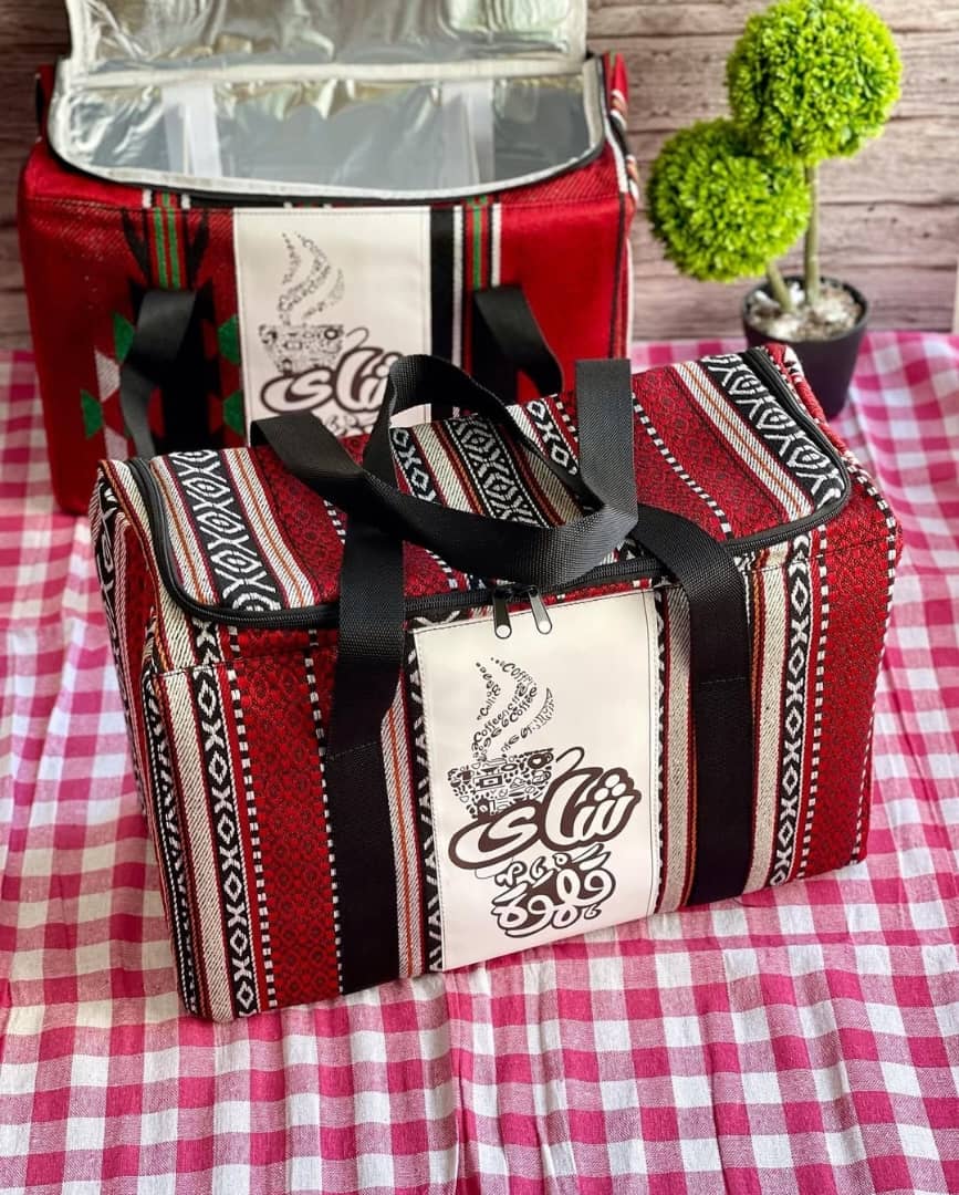 حافظة ثلاجات شاهي+مقاضي حراري ملبس قماش Iiik T-562