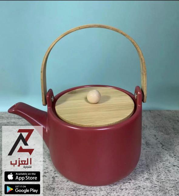 براد تقديم سيراميك 1 لتر غطاء خشب AZ-1301