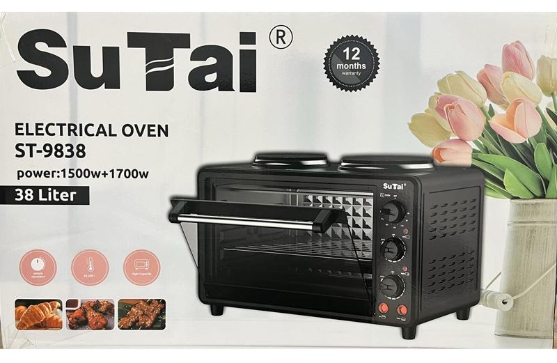 فرن كهربائي سوتاي 38 لتر مع شولة 2 عيون SUT-9838