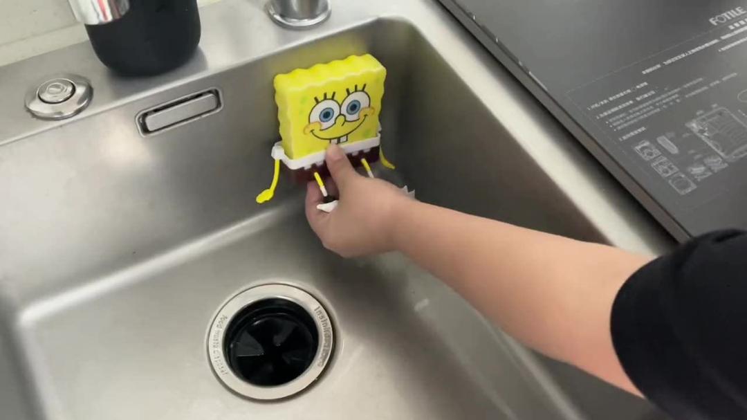 اسفنج تنظيف صحون سبونج بوب مع استاند NGM-4649-5