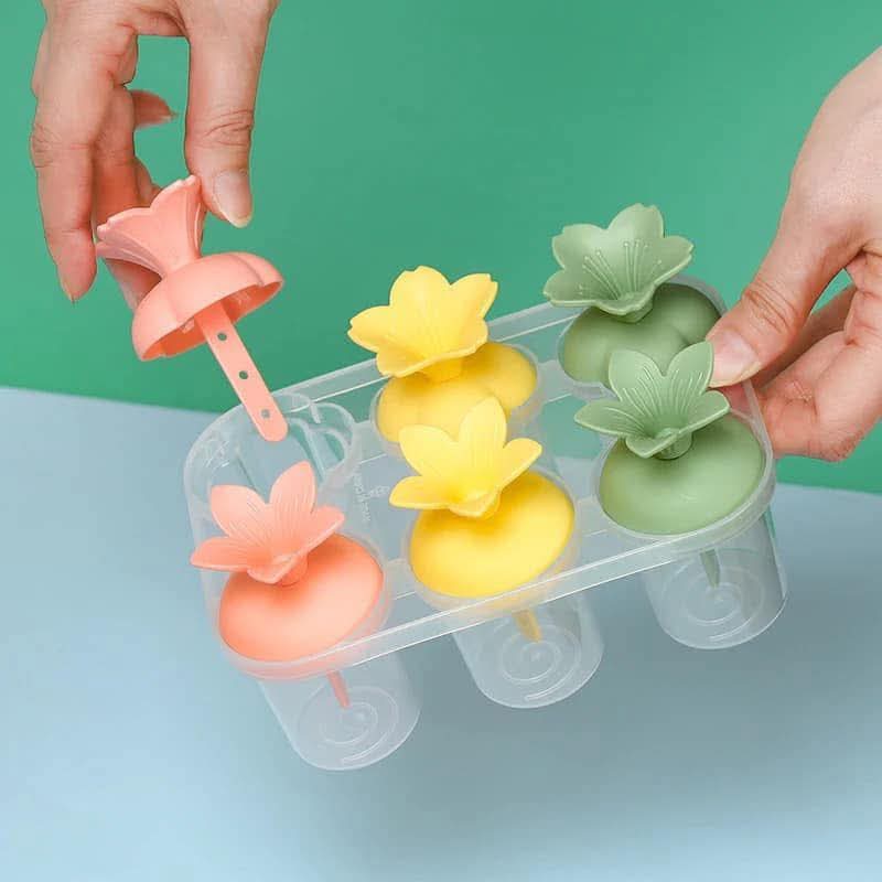 قوالب ايسكريم 6 خانات شكل وردة XJ-8208