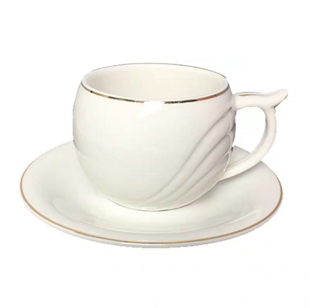 طقم فناجين سيراميك كروي مع السياسر 12 قطعة AZ-1292