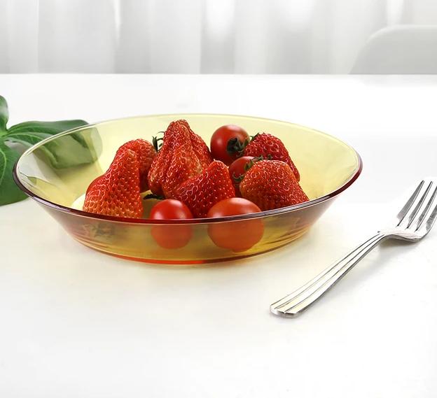 صحن زجاج رد شيري عميق  عسلي AZ-2419