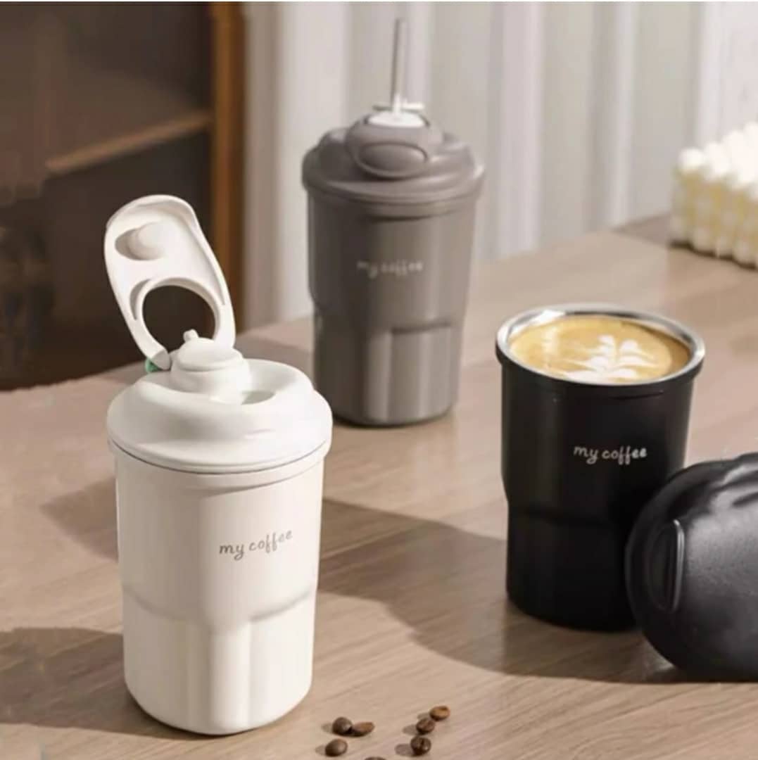 كوب حافظ مشروبات مع مصاصة 450 مل AZ-2299