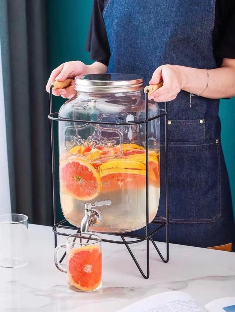 ترمس ماء زجاج 8 لتر - ستاند حديد AZ-735 - 2207