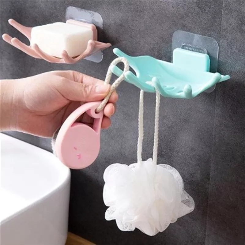 ستاند صابون بلاستيك شكل يد لاصق جدار - قطعتين AZ-904