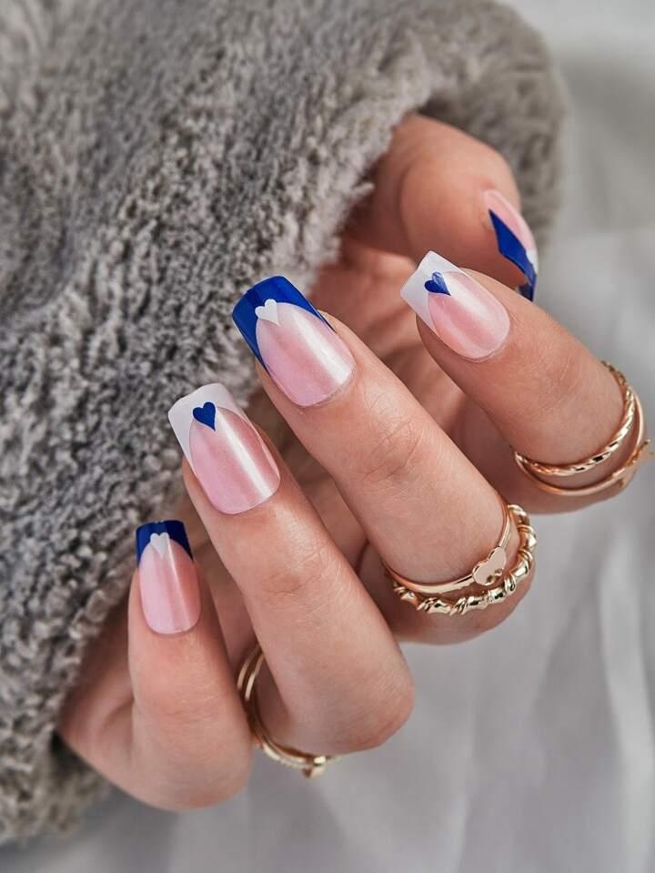 طقم اظافر يد قلوب 24 قطعة DY567-X