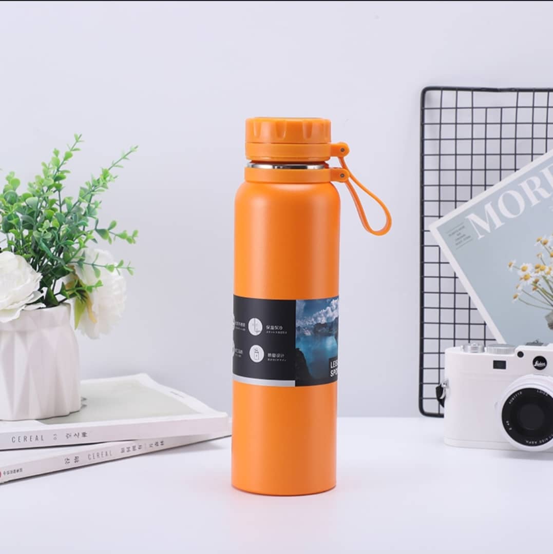 حافظة مشروبات ستيل بخيط سليكون 800 مل  AFI-1779