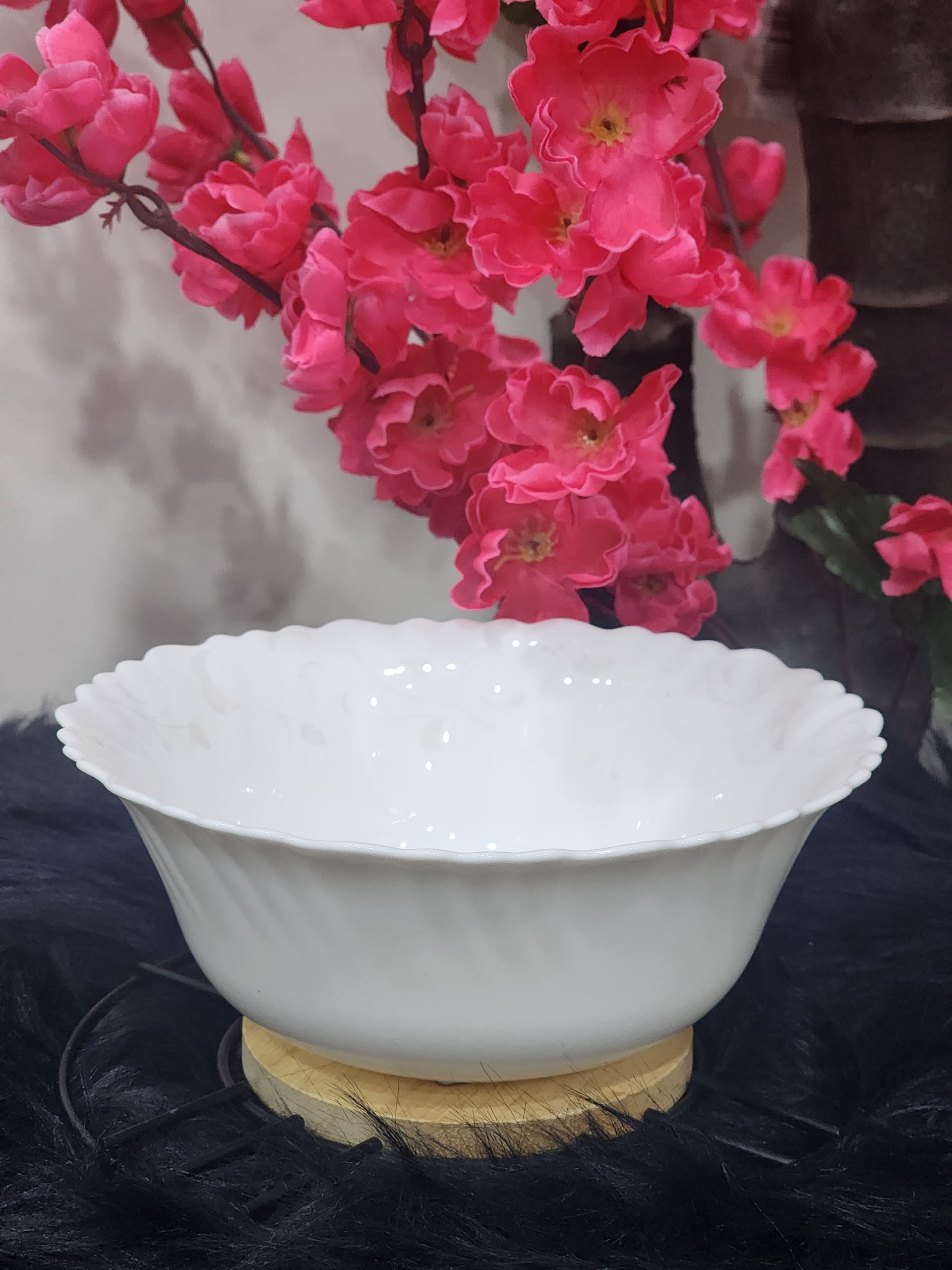 مطيبة سيراميك ابيض بنقشة حزام فضي LHKW70-Q