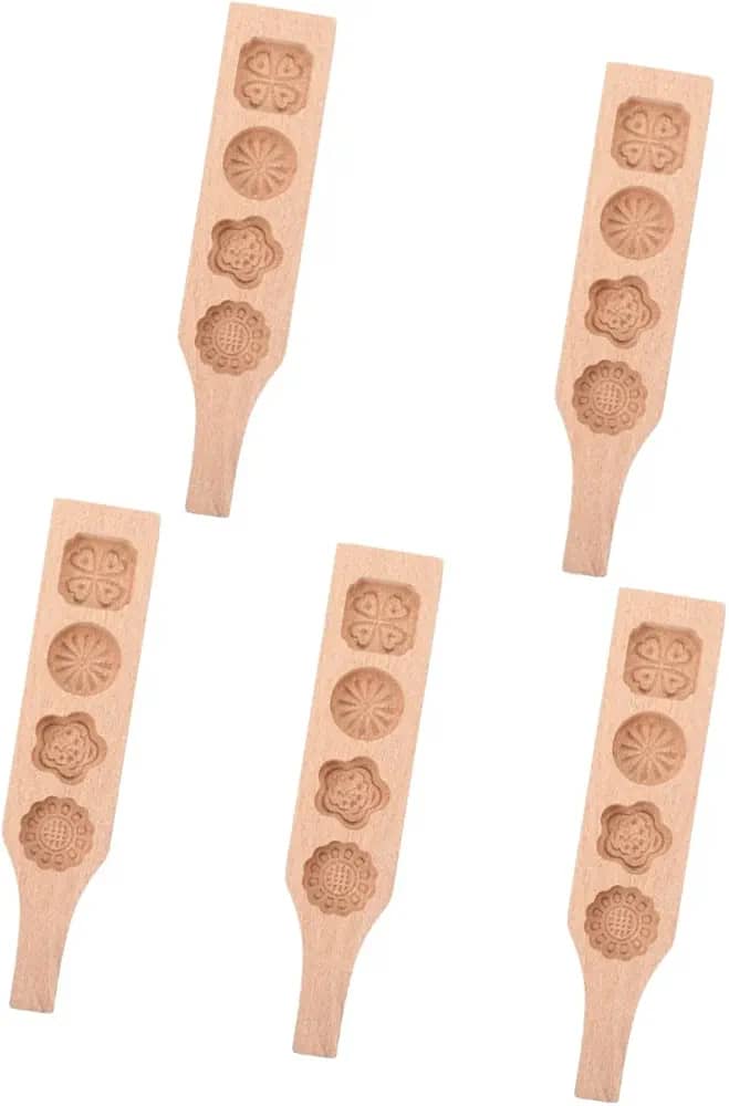 قالب معمول خشبي 4 خانات اشكال بيد جافي SQ