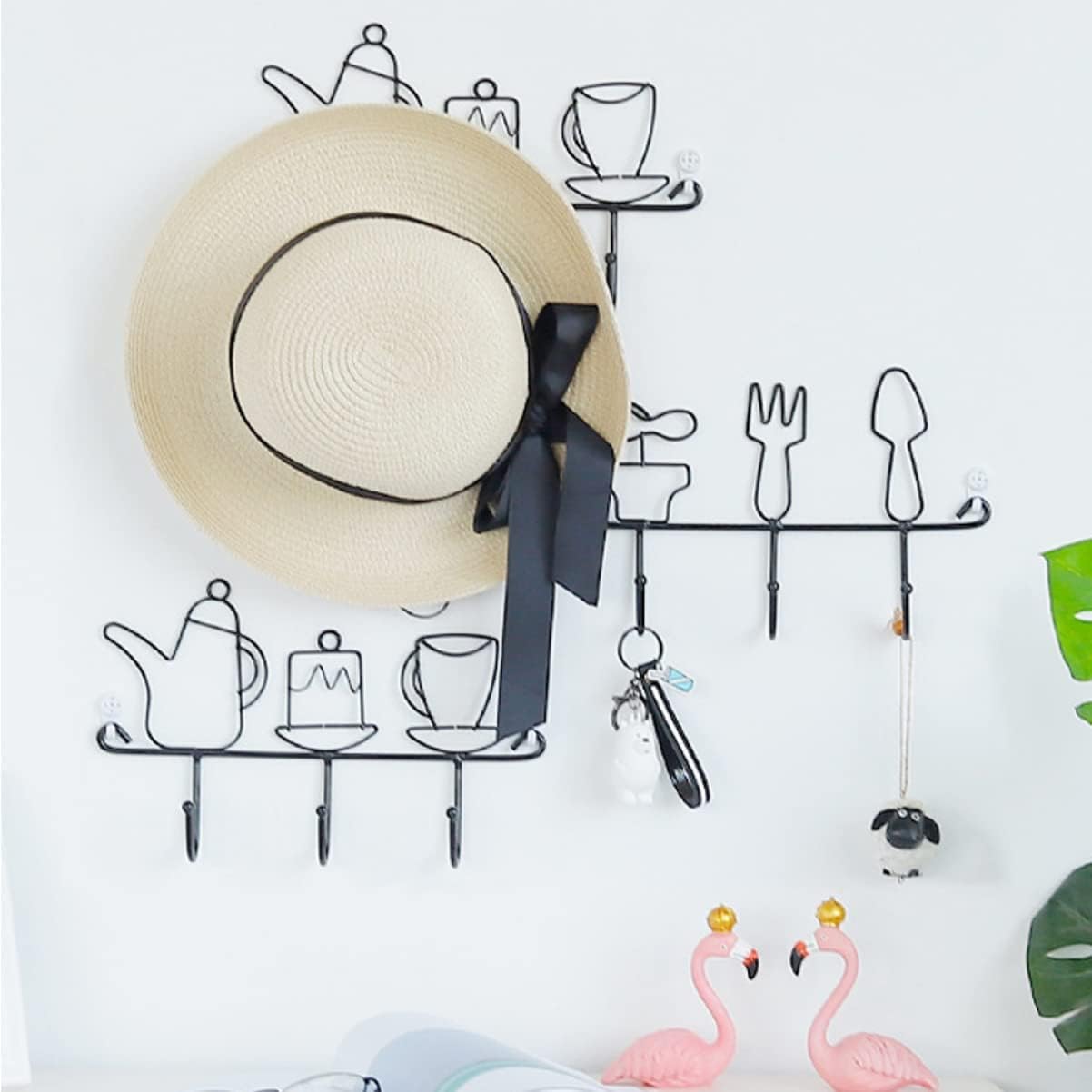 تعليقة اغراض حديد 3 هوك - اشكال اواني مطبخ AZ-1483