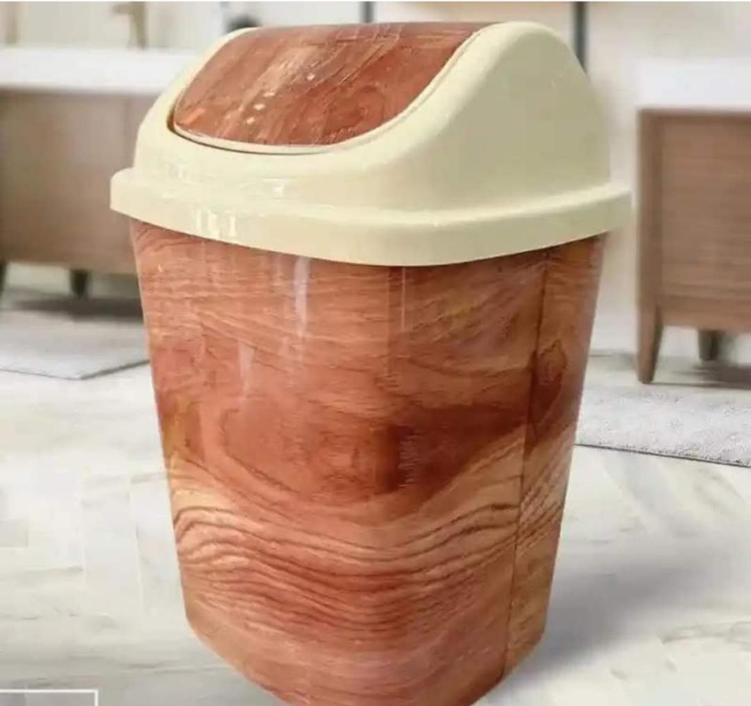 سلة قمامة بلاستيك خشبي مروحة AZH-2279