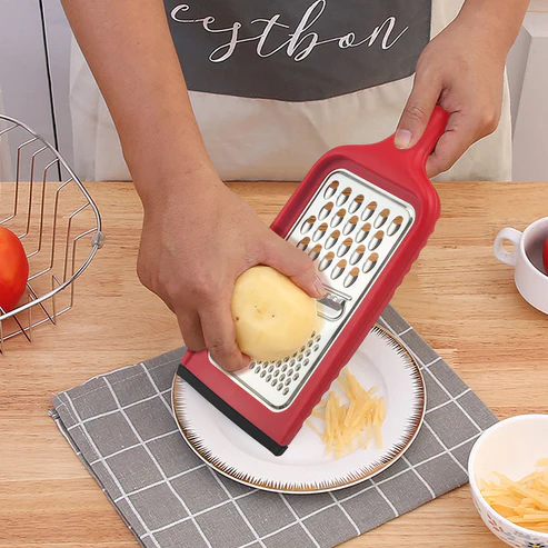 بشارة جبن مسطح ستيل مع إطار ومسكة بلاستيك VOCEN 100504