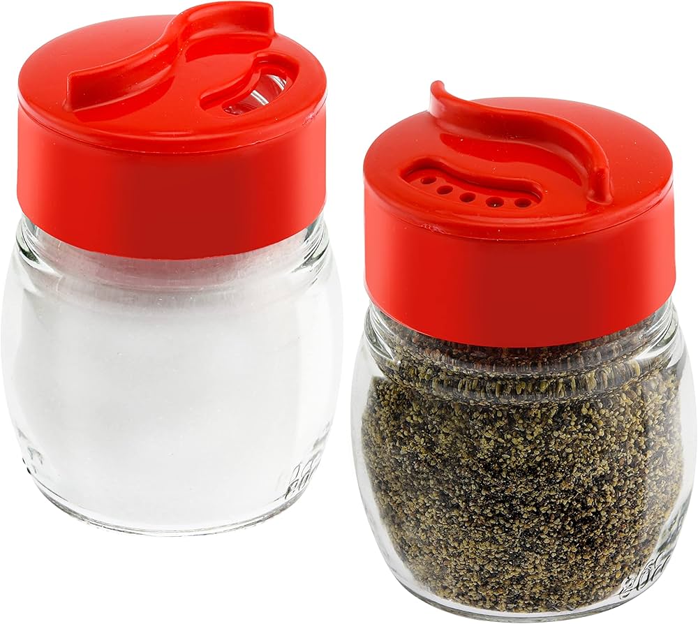 طقم ملاحات زجاج 80 مل بغطاء بلاستيك تيتيز *2 KC-211