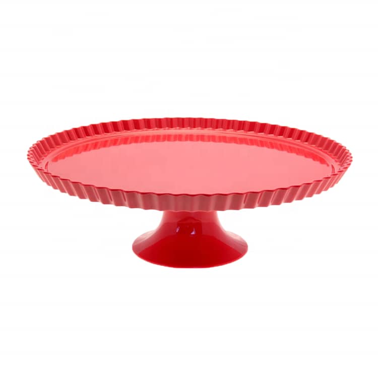 ستاند حلويات ميلامين مدور كبير مشرم بقاعدة قصير