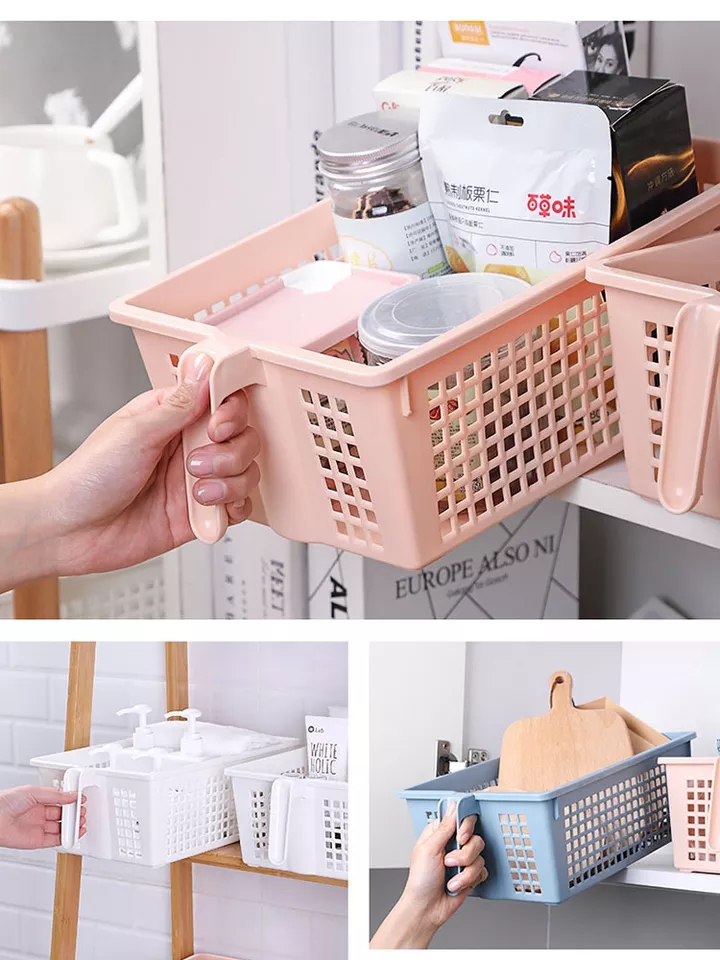 سلة تنظيم بلاستيك بيد