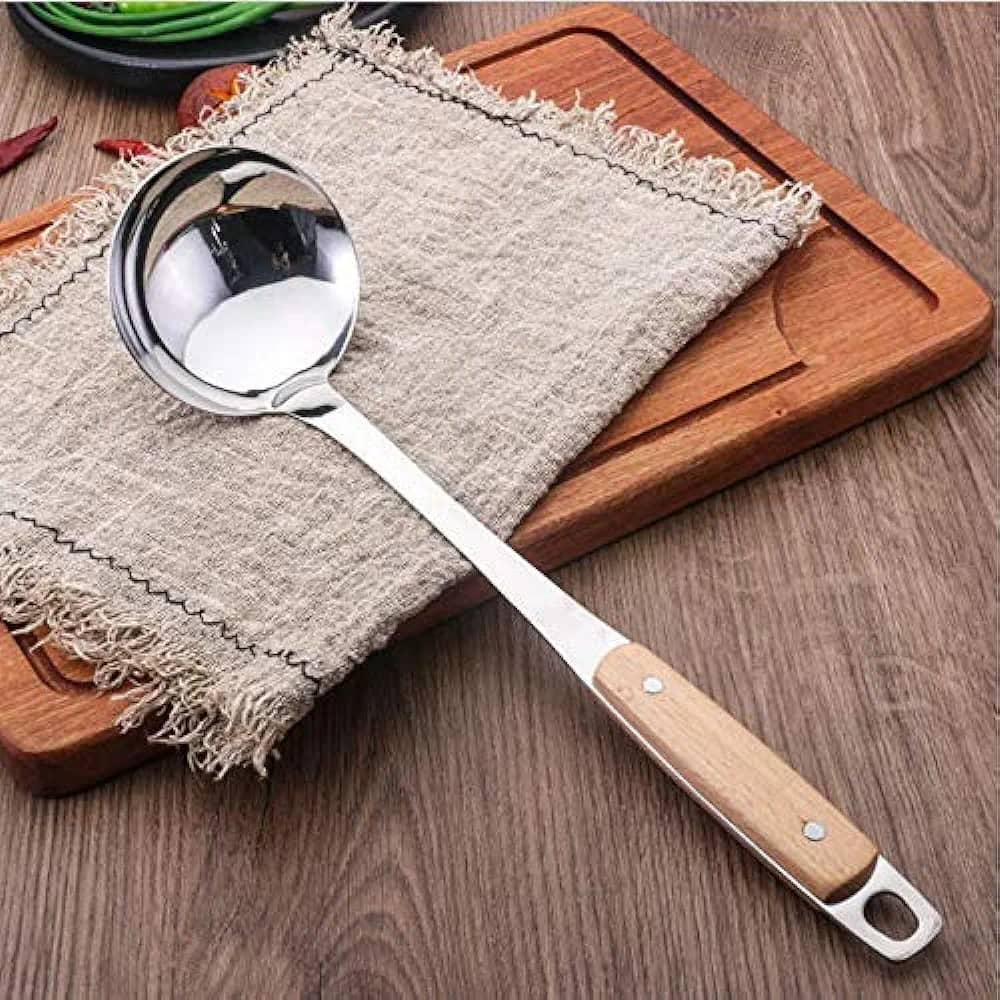 ملعقة غرف ستيل ممتازيد خشب AZ-2171