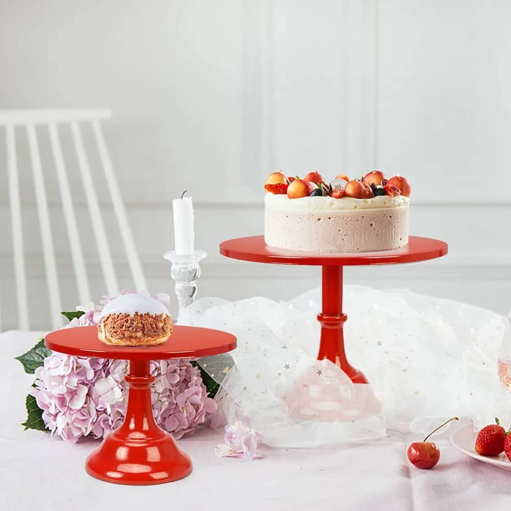 ستاند حلويات ميلامين مدور صغير بقاعدة طويل