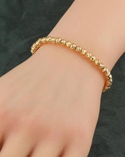 اسورة نسائي ذهبي مطلي منقوش دائري SH-506