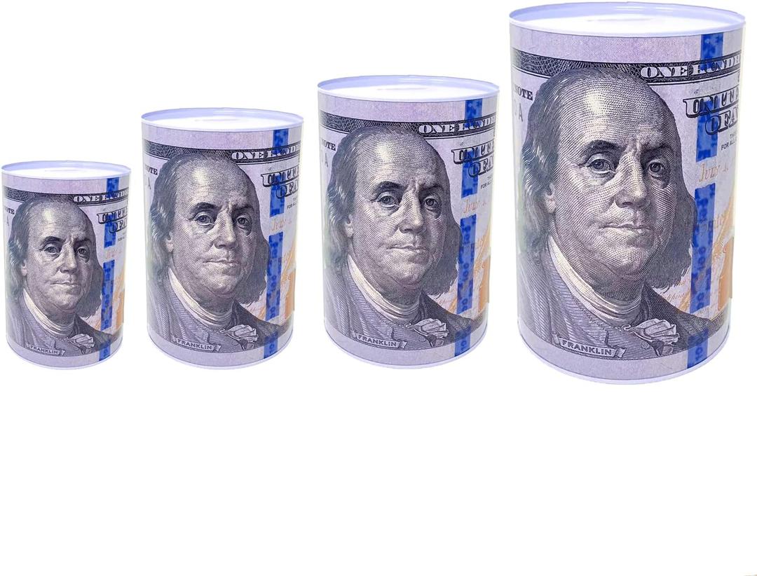 حصالة نقود حديد رسمة دولار