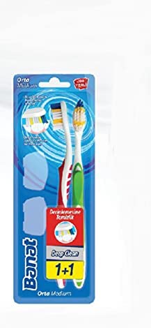 فرشة اسنان اطفال مع الحافظة BANAT-DEEP CLEAN-1+1