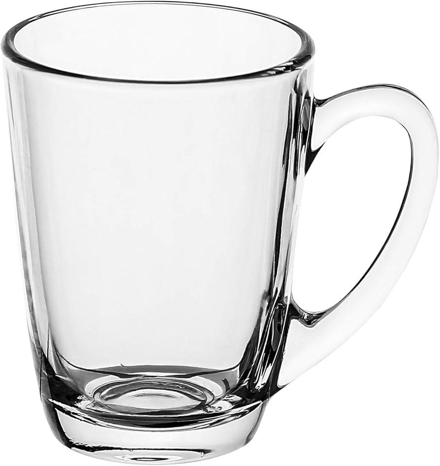 كوب شاي زجاج بيضاوي بيد كبير CL 32