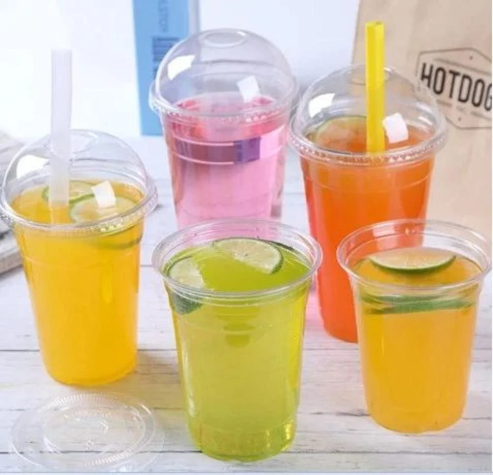 اكواب عصير سفري شفاف جاسكو مع الغطاء 50 قطعة