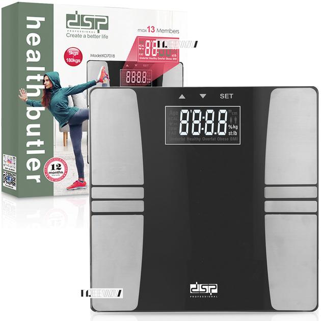ميزان جسم شخصي الكتروني زجاج DSP-KD-7018