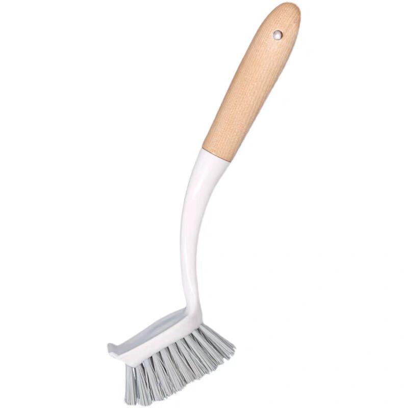 فرشة حمام جهتين - بلاستيك يد خشبي AZ-847