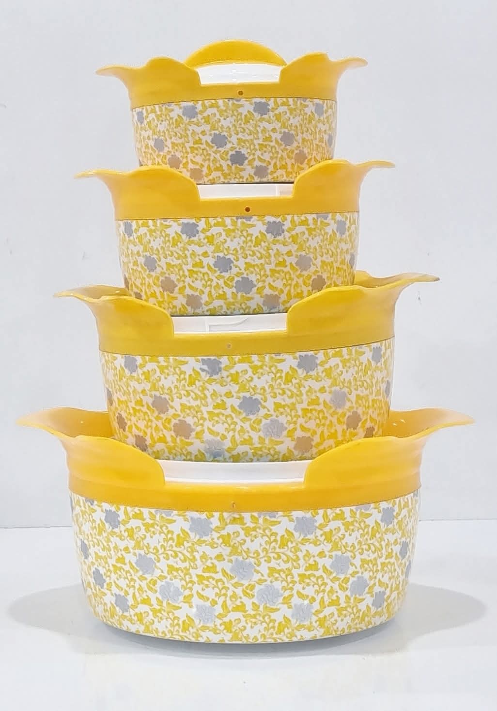 حافظة طعام ستيل اطار بلاستيك منقوش HK-1402