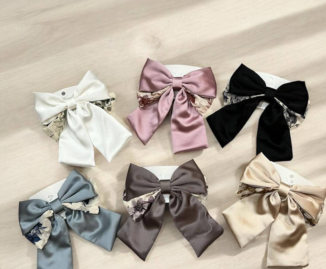 ابيام شعر فيونكة قماش مطرز راقي NG-2162