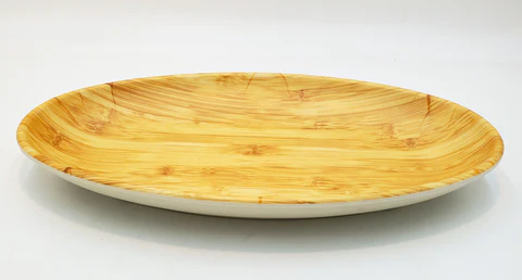 صحن ميلامين خشبي مدور عميق