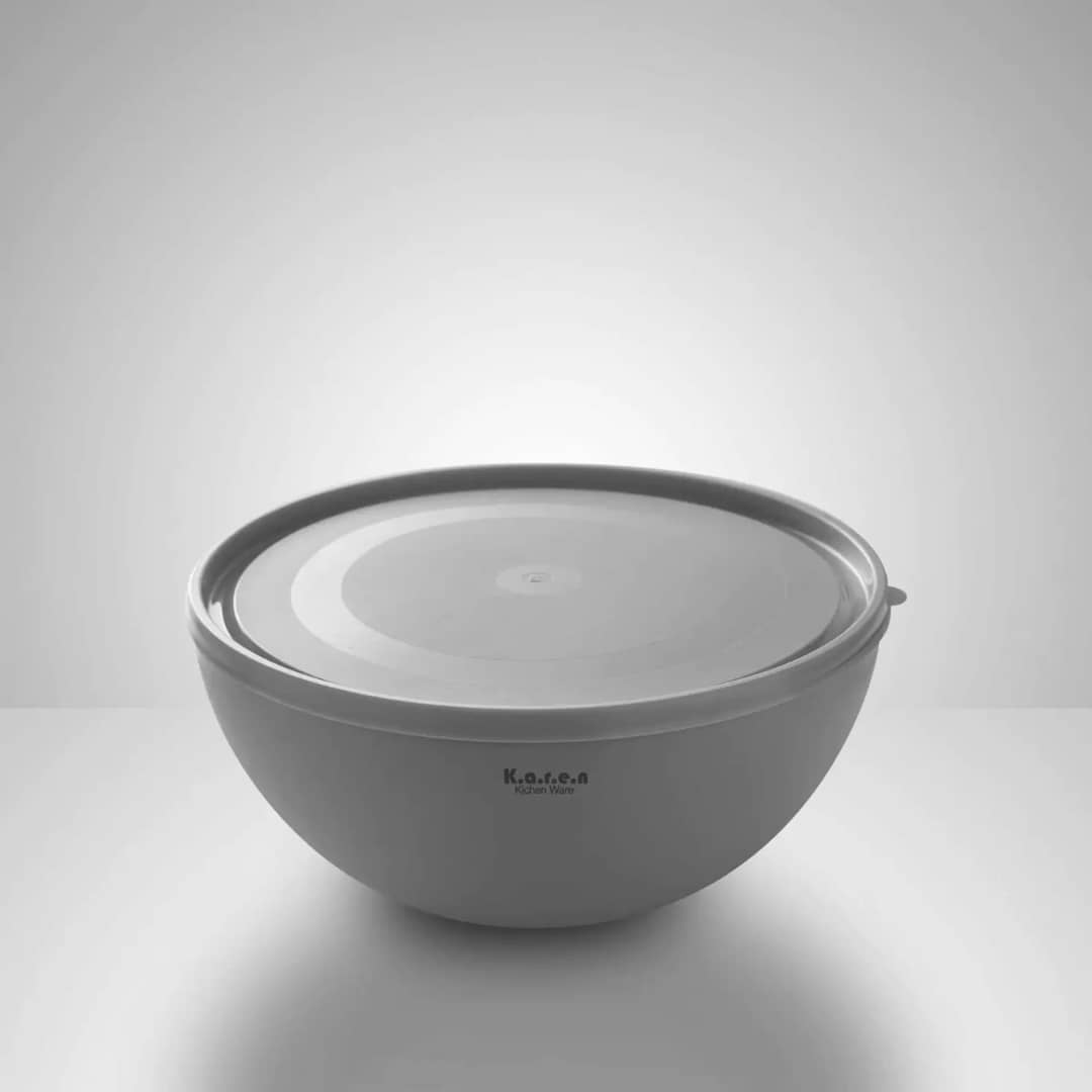 مطيبة بلاستيك مدور 16 سم ملون معتم مع الغطاء AR-150