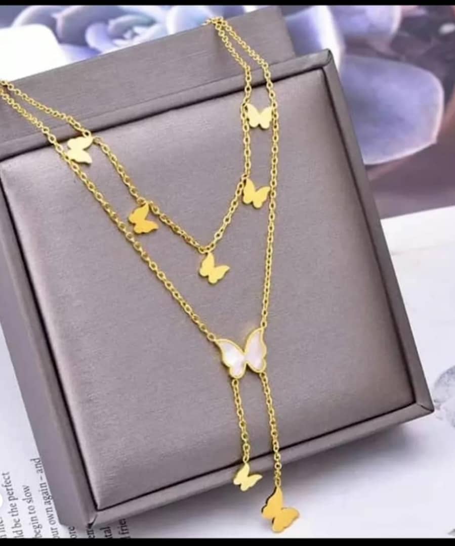 سلس ستيل شكل فراشات لماع HMZ-232