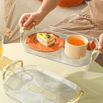 صحن تقديم اكرليك بيضاوي