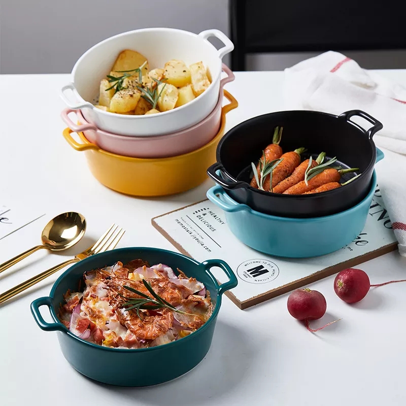 صحن سيراميك حراري عميق بيدين 15 سم AZ-758