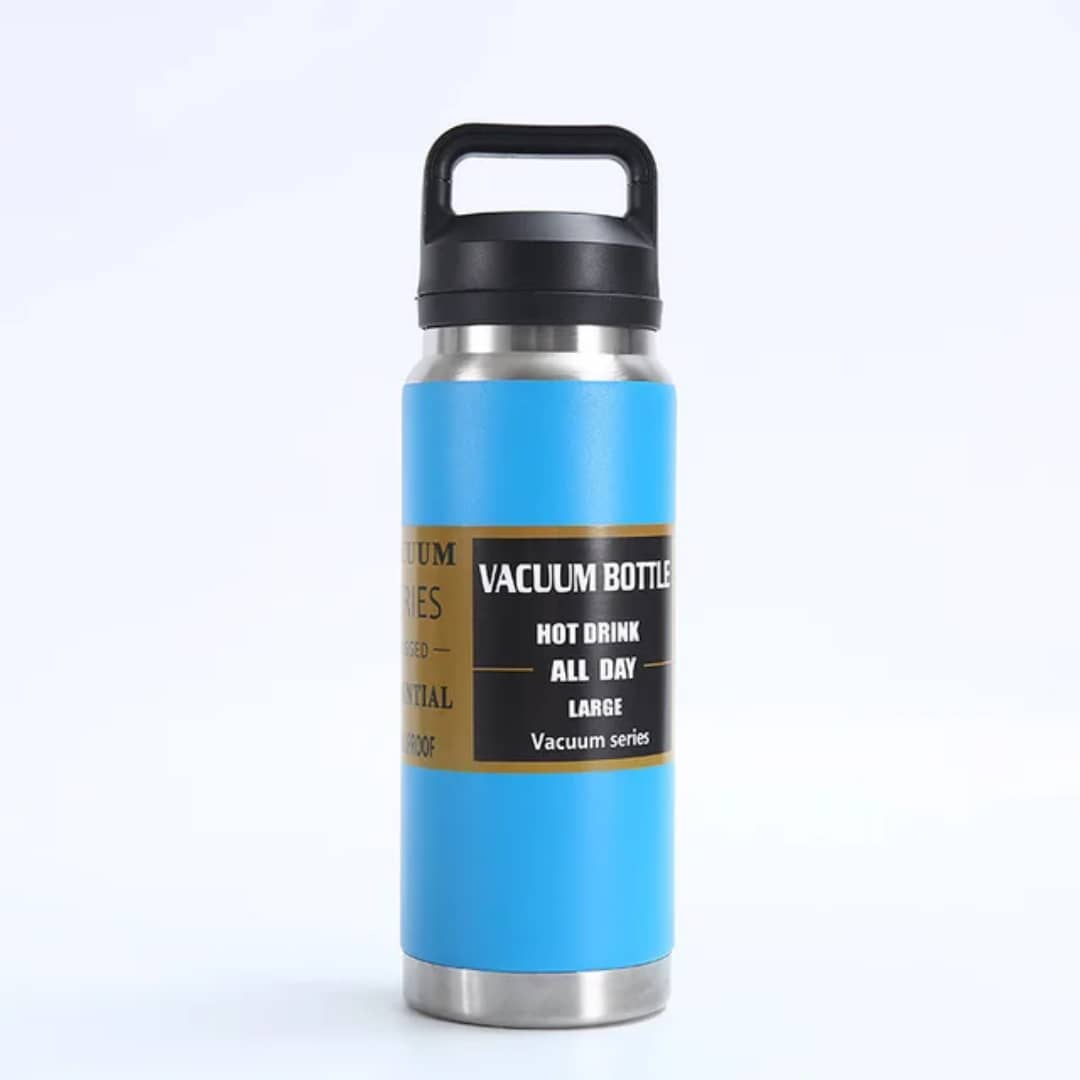 حافظة مشروبات ستيل ملون 600 مل قبضة اسود AZ-3189