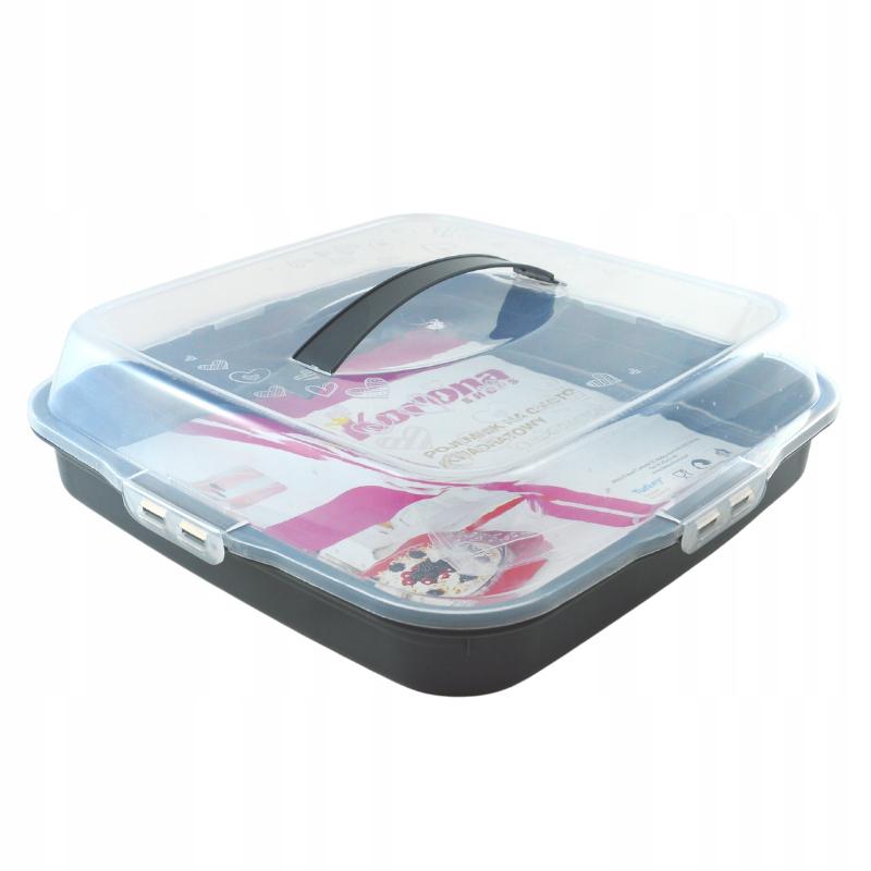 حافظة كيك بلاستيك مربع بي هوم BEE-6118-902