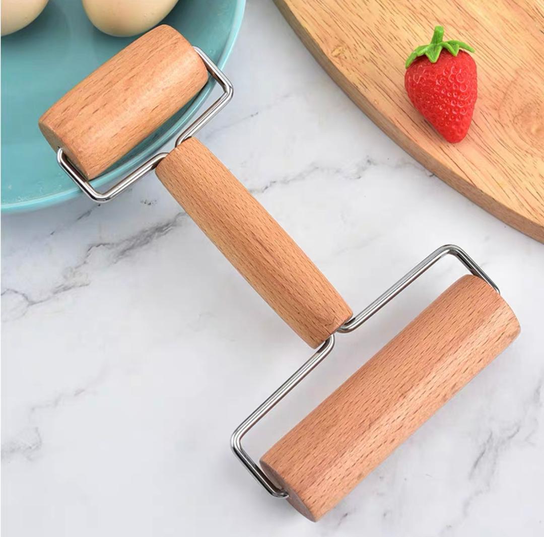 فراد عجين عجلة خشب جهتين 400008