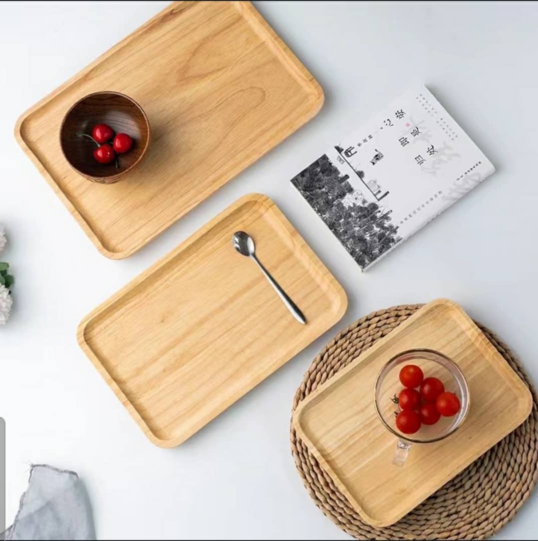 صحن تقديم خشب بامبو مستطيل bamboo