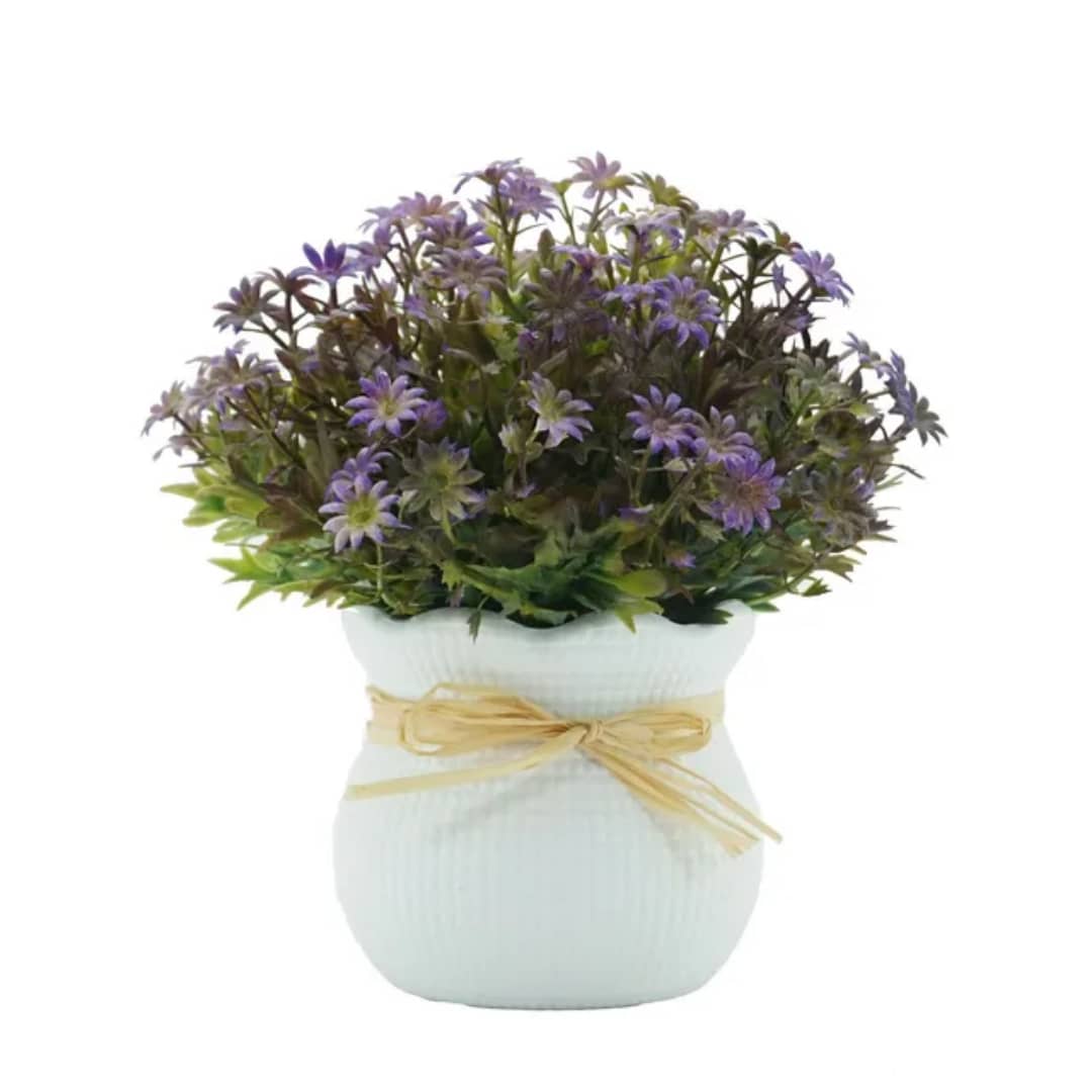 تحفة ورود بلاستيك ربطة قش AZ-2479