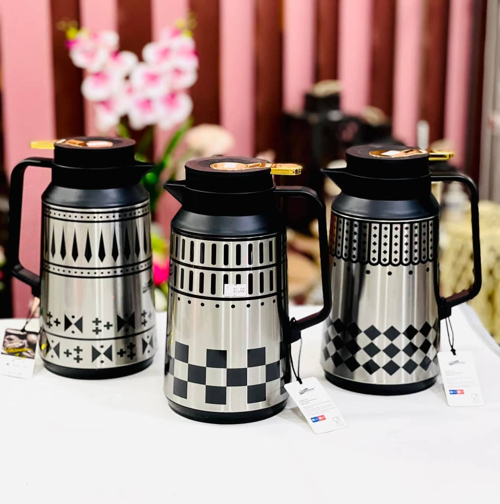 ثلاجة شاي 1 لتر ستيل منقوش ضغط HK-2162