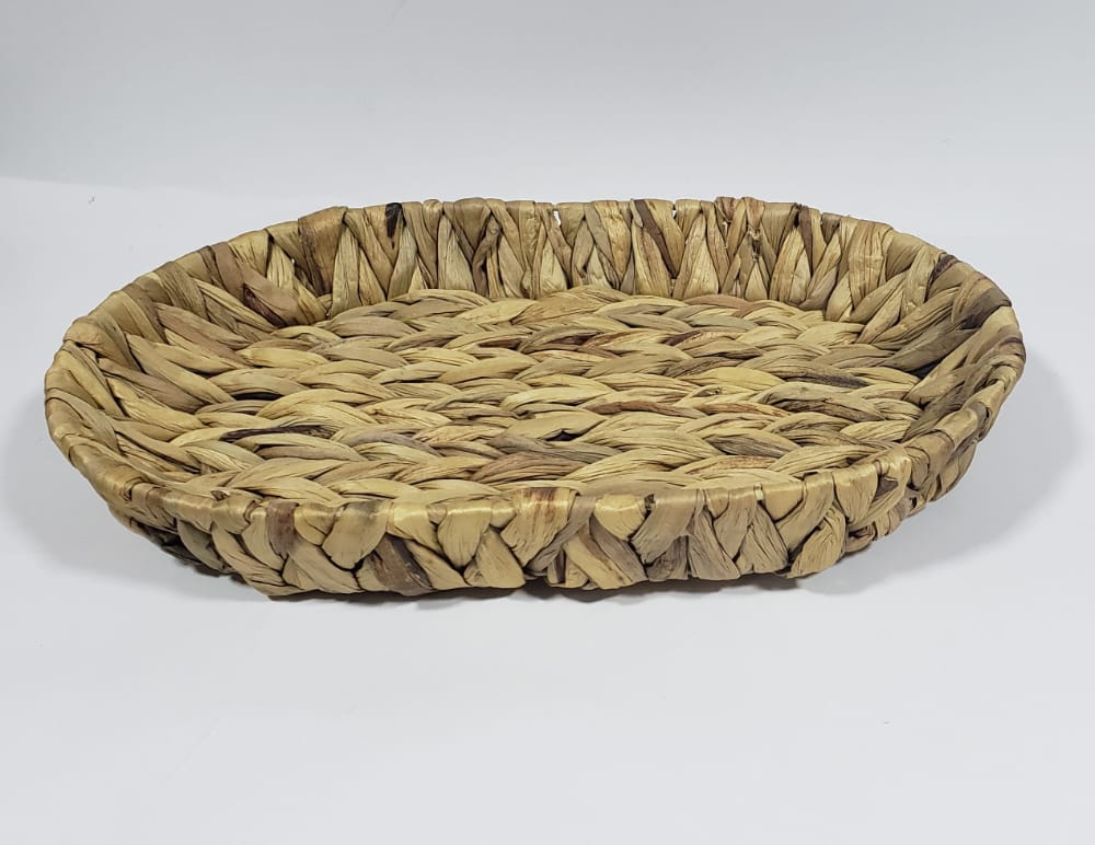 صحن تقديم خزفي بيضاوي