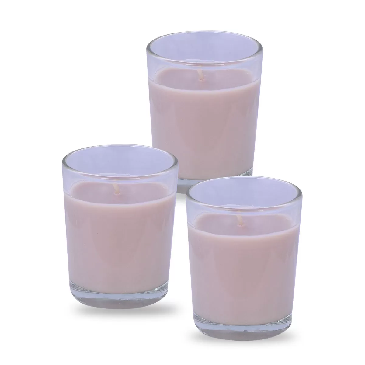 طقم شمع معطر في وعاء زجاج - 3 قطع HNS-4304