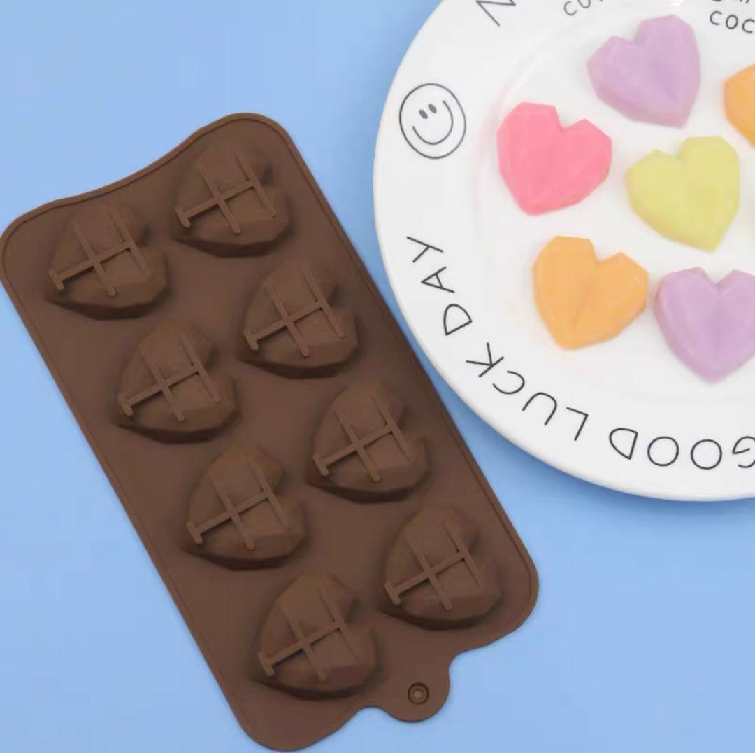 قالب شوكلاتة قلب مضلع 8 خانات  AZ-731