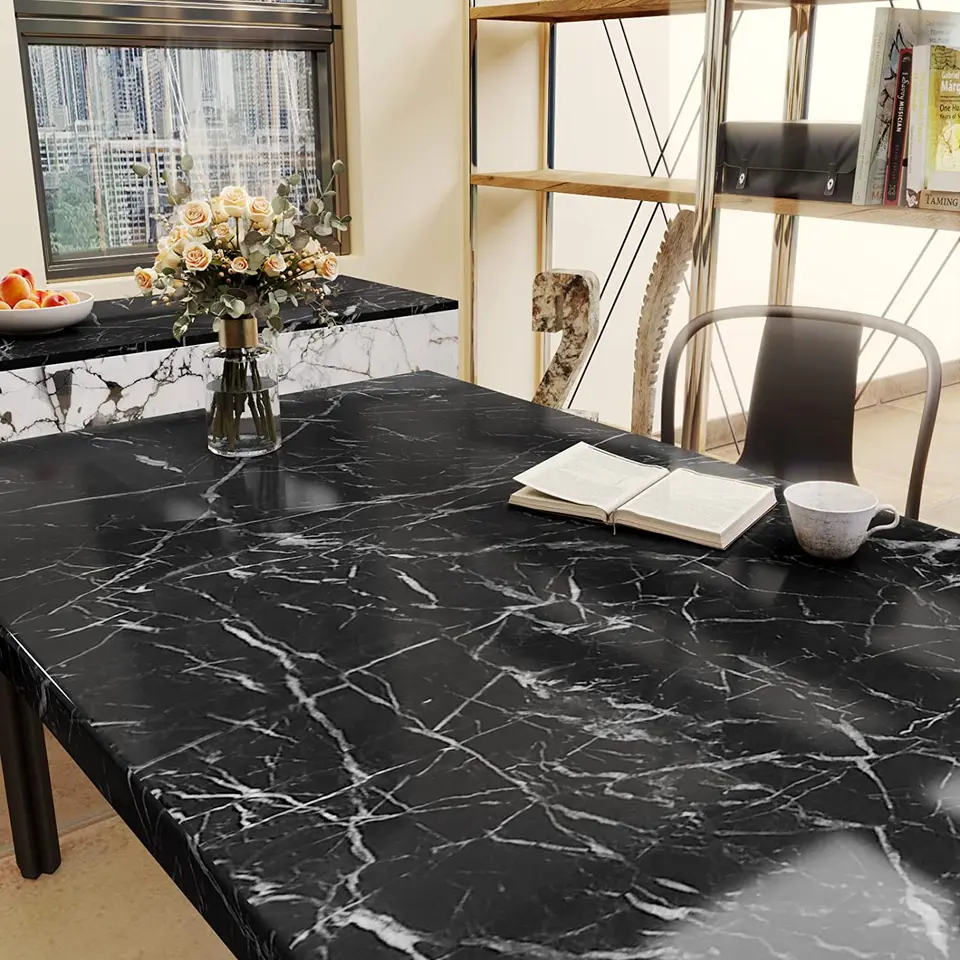 ديكور جدر لاصق اسود رخامي 60*30سم  AZ-2730