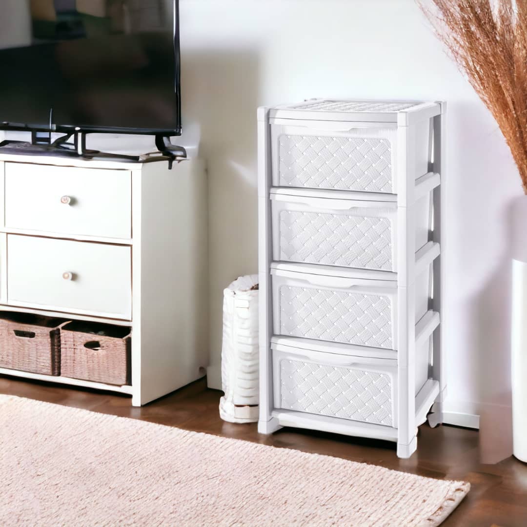 ادراج ملابس 4 دور بلاستيك