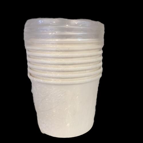 حافظة طعام سفري كرتوني ابيض مع الغطاء 7 قطع AK-4790