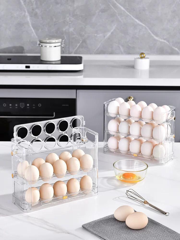 ستاند بيض اكرلك شفاف 3 دور سعة 30 بيضة AZ-1154