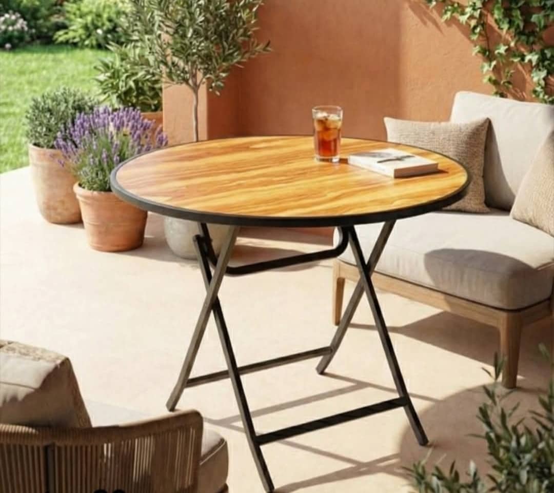 طاولة اكل عطفة خشبي حواف اسود  AZ-3214-3215